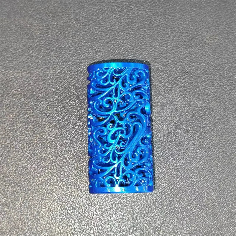 Creative Hollow Carved Gas Lighter Metal  Armor Shell Case For Bic J5 Lighters Polychrome Reusable alloy Protect Cover Man Gift