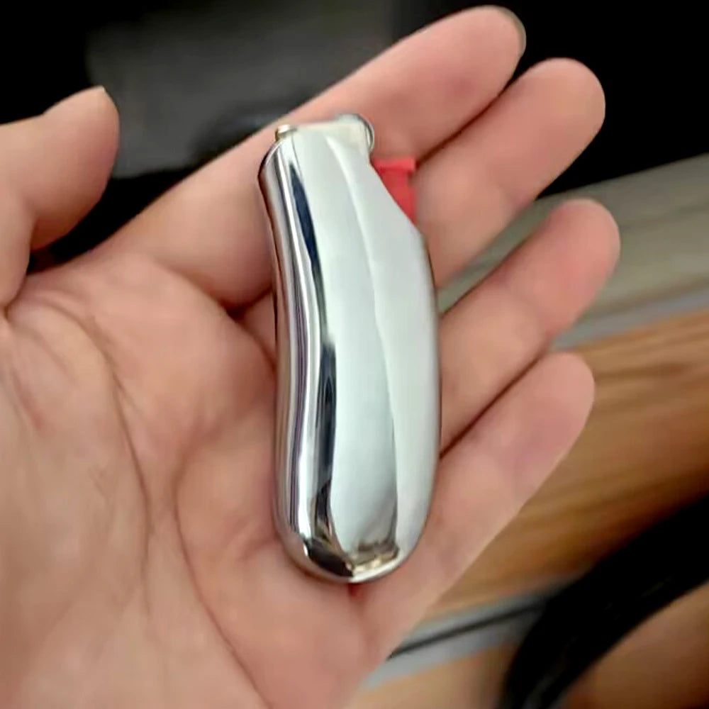 Fashion Metal  Ice Mirror Lighter Case Cover Holder For Bic Mini Lighters Sleeve Comfortable Grasp Lighter Holder Shell Type J5